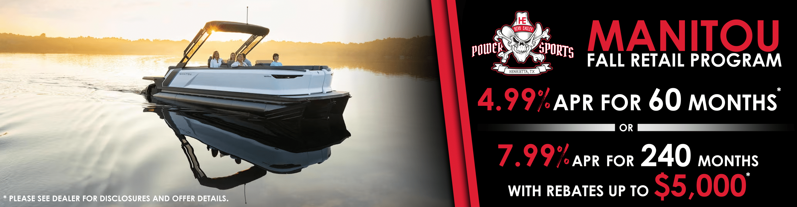 Manitou Pontoon Boat | HE Powersports | FALL SPECIALS